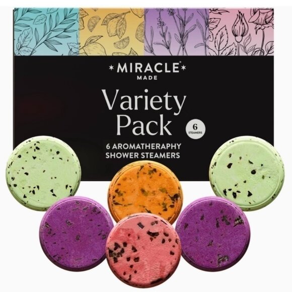 NEW Miracle Made Variety Pack Aromatherapy Shower Steamers - 6 Tabs - Picture 1 of 8